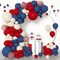 153PCS Red White and Blue Balloon Arch Kit – Patriotic 4th of July Balloons with Multiple Sizes for Memorial Day, Independence Day, Veterans Day, Graduation & USA Theme Party Decorations